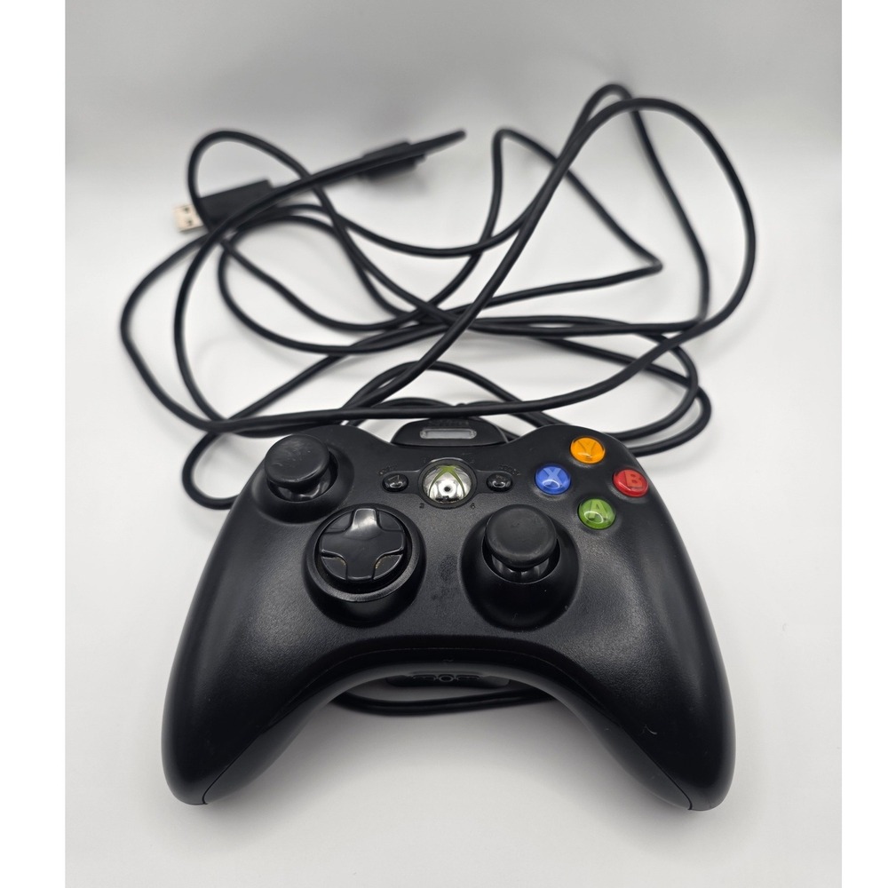 Wired Controller for Xbox 360 Black USB Gamepad with Energizer Pack